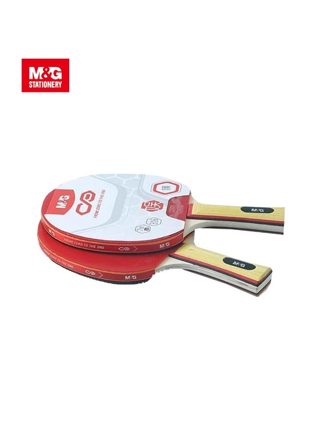 M&G Chenguang Table Tennis Racket Set with Carry Case – 2 Paddles, 3 Balls, Portable Ping Pong Set for Indoor & Outdoor Play - No:AST09316 - Image 2