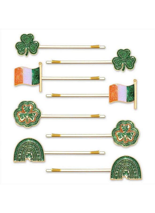 YAHPERN 8/12Pcs St.Patrick'S Day Hair Clips For Women Glitter Shamrock Hat Lucky Leaf Hairpins St.Patrick'S Day Hair Accessories Irish Holiday Party Favors  - Image 1