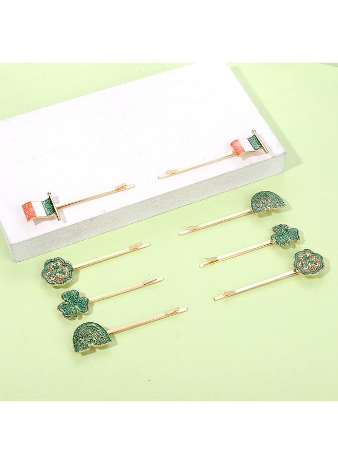 YAHPERN 8/12Pcs St.Patrick'S Day Hair Clips For Women Glitter Shamrock Hat Lucky Leaf Hairpins St.Patrick'S Day Hair Accessories Irish Holiday Party Favors  - Image 3