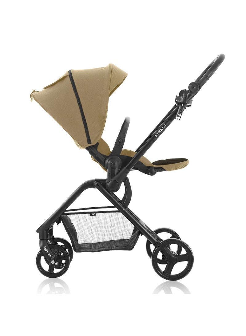 TEKNUM Teknum STROLL1 Travel System with Reversible Stroller and Compacto Baby Car Seat - Khaki  - Image 2