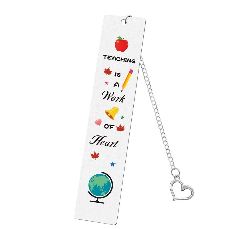 Bookmark Alloy Love Stainless Steel Printing Bookmark Teacher'S Day Graduation Season Gift Metal Bookmark - Image 5