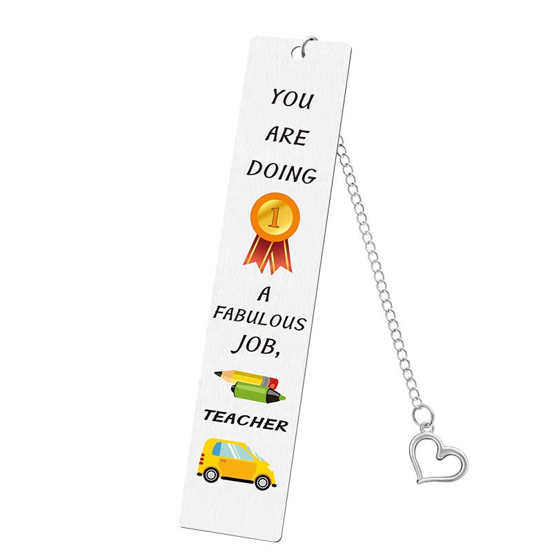 Bookmark Alloy Love Stainless Steel Printing Bookmark Teacher'S Day Graduation Season Gift Metal Bookmark - Image 4