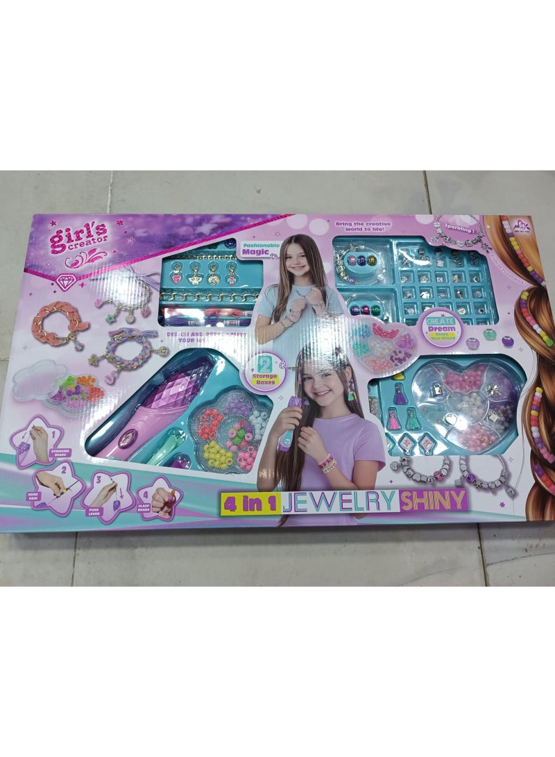 Generic valueable 1 The "Girl's Creator" 4-in-1 Complete Kit - Hair Styling, Bracelet Making, and Jewelry Making for Girls. - Image 2