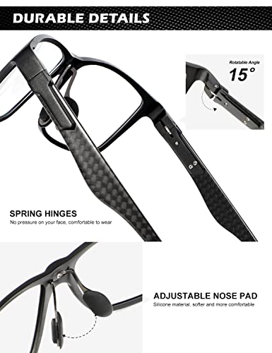 ANYLUV Blue Light Blocking Glasses Men Computer Gaming Glasses Lightweight Al-Mg Metal Anti Eyestrain Eye Protection - Image 4