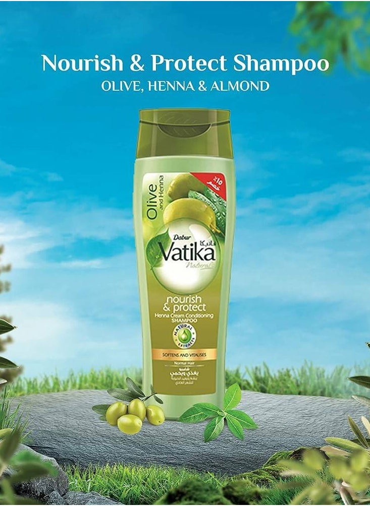 VATIKA Vatika Naturals Nourish & Protect Shampoo Olive Softens & Vitalizes For Normal Hair 360Ml  - Image 2