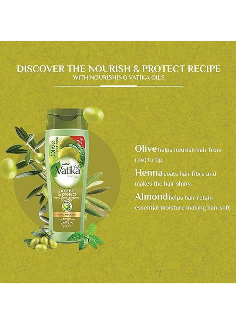 VATIKA Vatika Naturals Nourish & Protect Shampoo Olive Softens & Vitalizes For Normal Hair 360Ml  - Image 3