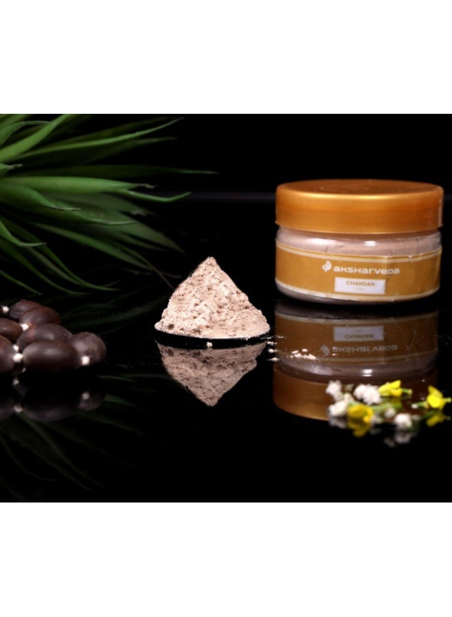 Aksharveda Safed Chandan Powder | White Sandalwood Powder for Tilak, Pooja & Religious Rituals - Image 2