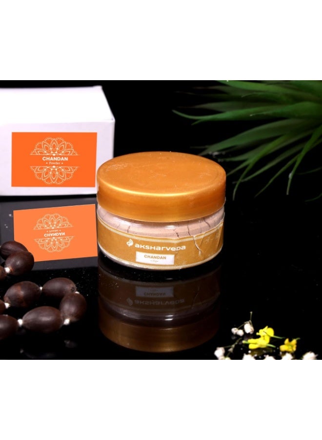 Aksharveda Safed Chandan Powder | White Sandalwood Powder for Tilak, Pooja & Religious Rituals - Image 3