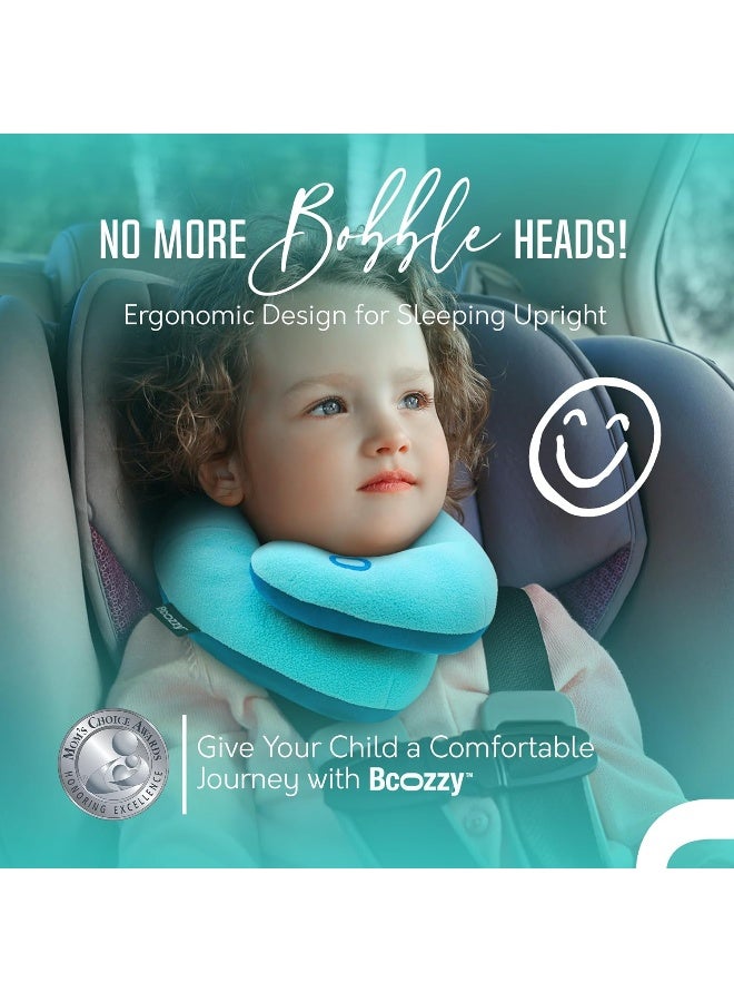 BCOZZY Kids Travel Neck Pillow 37 YO Patented Soft Toddler Pillow for Head Chin Support in Car Seat Airplane and Road Trip Sleeping Adjustable Size Fully Washable Carry Bag Small Gray - Image 5