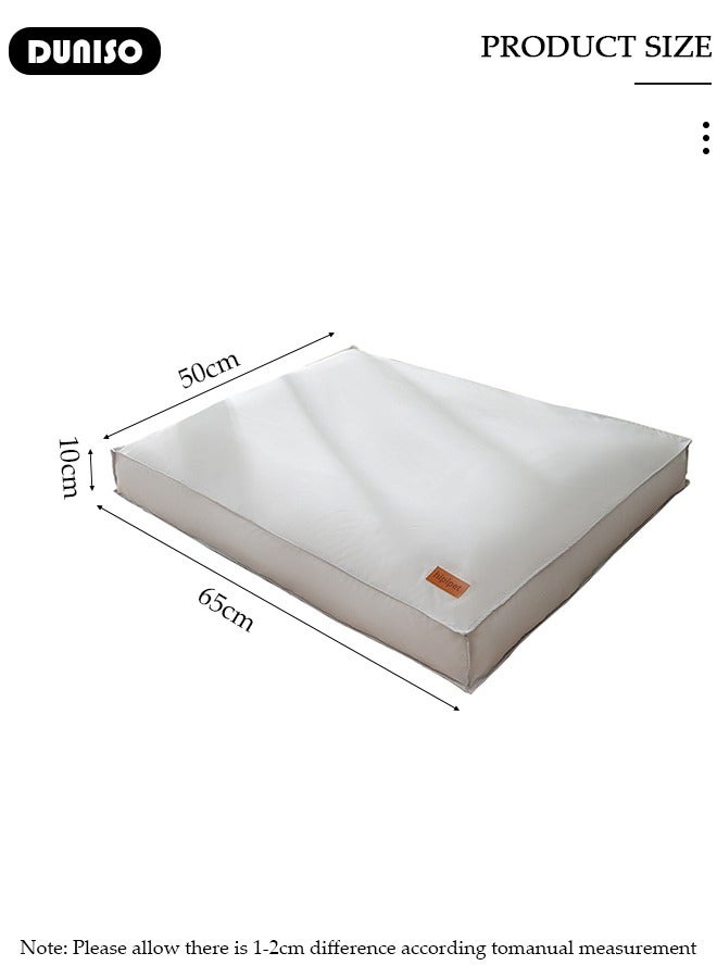 DUNISO Homes for Pets Dog Bed ,Dog Beds with Removable Washable Cover Anti-Slip Bottom Pet Sleeping Mattress for Small Medium Large Dogs, Waterproof Comfortable Kennel Pad for Dogs & Cats,Light Grey - Image 4