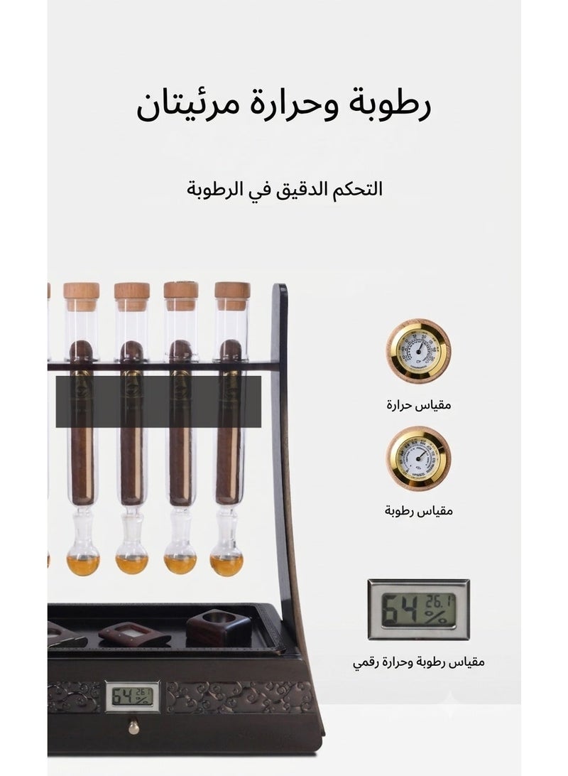 SikarInfuse Vault Curvo Holder: The Handmade Curved Precision Luxury Wood Vault, Perfect Gift for Men - Image 3