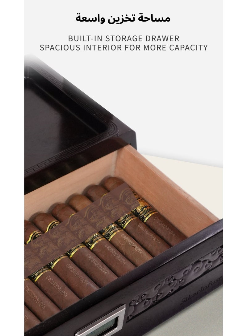 SikarInfuse Vault Curvo Holder: The Handmade Curved Precision Luxury Wood Vault, Perfect Gift for Men - Image 2
