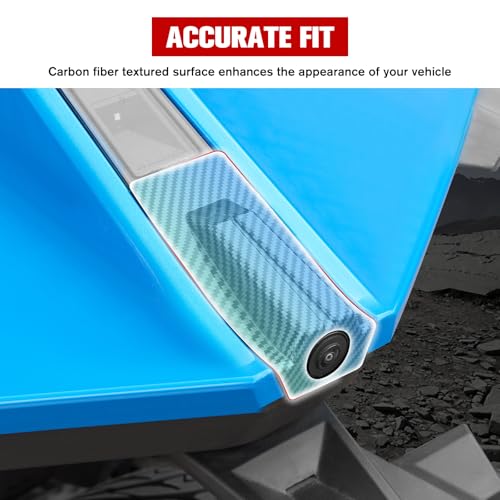 LitMiRaCle Rear Camera Trim Cover for Polaris Slingshot, Carbon Fiber Coating Rearview Camera Decorative Protector Frame Lid Trim for Polaris Slingshot 2020-2024 Accessories - Image 4