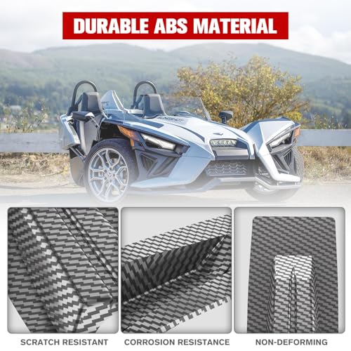 LitMiRaCle Rear Camera Trim Cover for Polaris Slingshot, Carbon Fiber Coating Rearview Camera Decorative Protector Frame Lid Trim for Polaris Slingshot 2020-2024 Accessories - Image 3