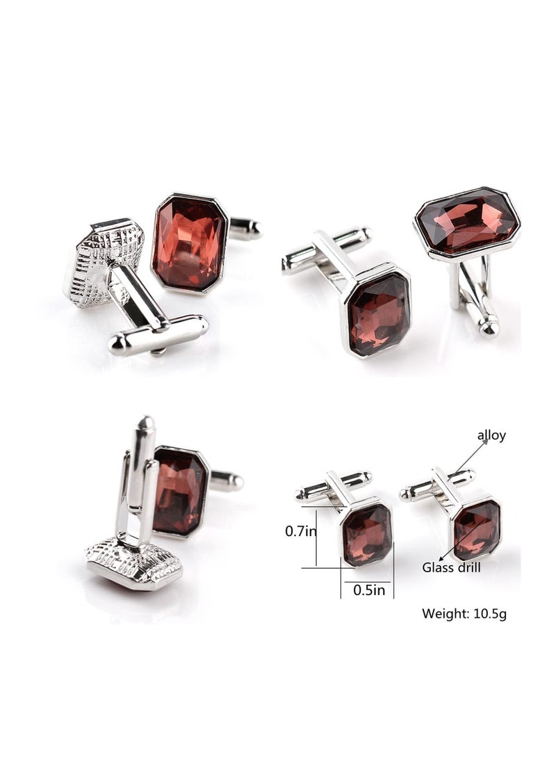 SYOSI - 4 Pairs Cufflinks Set, fashion Cufflinks Set for Men, Women, Tuxedo Shirt Studs Fits Business Wedding Party Jewelry Gift - Image 1
