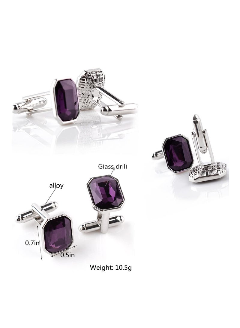 SYOSI - 4 Pairs Cufflinks Set, fashion Cufflinks Set for Men, Women, Tuxedo Shirt Studs Fits Business Wedding Party Jewelry Gift - Image 1