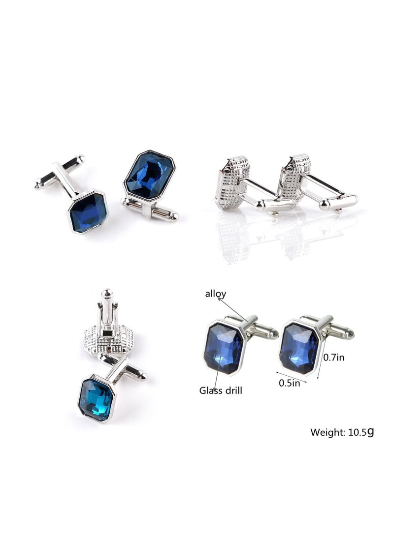 SYOSI - 4 Pairs Cufflinks Set, fashion Cufflinks Set for Men, Women, Tuxedo Shirt Studs Fits Business Wedding Party Jewelry Gift - Image 1
