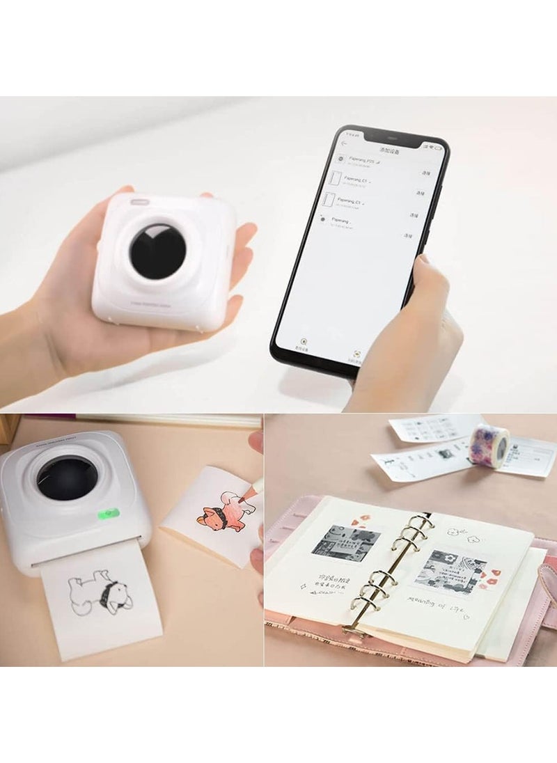 Generic Mini Photo Printer Portable Wireless Inkless Thermal Photo Printer With App Support 1000mah Battery For Photo Receipts Notes Label Stickers  - Image 5