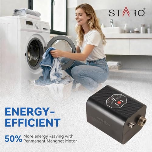 STARQ STPM-375 Inline Automatic Water Pressure Booster & Circulation Pump with PMDC Motor 375W Max Flow 75 LPM Max Head 30m for Hot Water Circulation RO Shower,Geyser,Washing Machine,Dishwasher - Image 3
