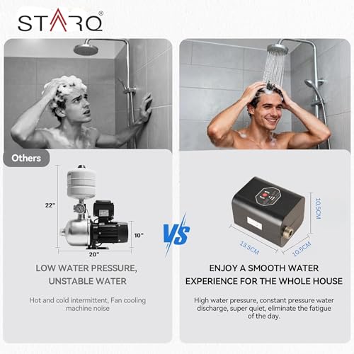 STARQ STPM-375 Inline Automatic Water Pressure Booster & Circulation Pump with PMDC Motor 375W Max Flow 75 LPM Max Head 30m for Hot Water Circulation RO Shower,Geyser,Washing Machine,Dishwasher - Image 2