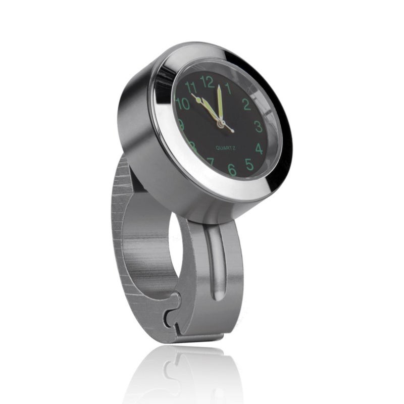 Motorcycle Handlebar Watch: Silver T6063 Aluminum Alloy - IP67 Waterproof Night Vision Handlebar Clock for Motorcycles, Scooters, Bicycles With 22-25mm Handlebars - Image 5