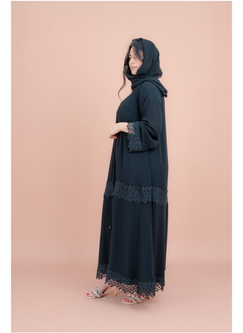 IKKXA Kulfa Detail Front Open Abaya  - Image 3