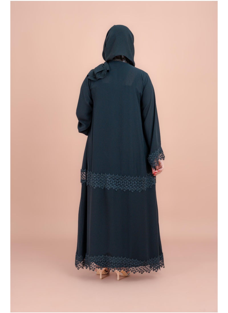 IKKXA Kulfa Detail Front Open Abaya  - Image 2