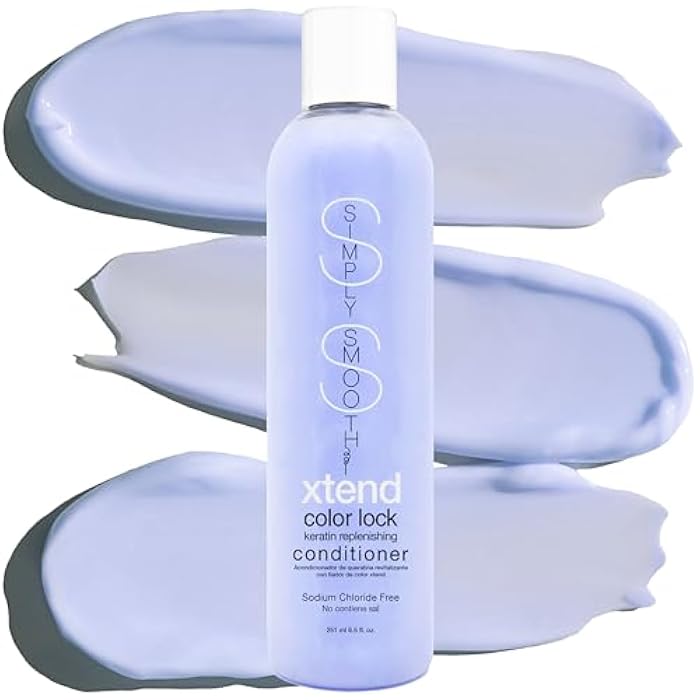 SIMPLY SMOOTH Color Lock Keratin Replenishing Conditioner, 8.5 Fl Oz - Slows Color Fade & Prolongs Hair Service, Sodium Chloride Free, Gently Cleanses, Infused with Collagen, Salon-Quality - Image 1