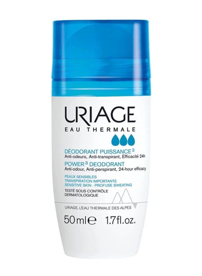 Uriage Power 3 Roll On Deodorant, 50 ml - Image 1