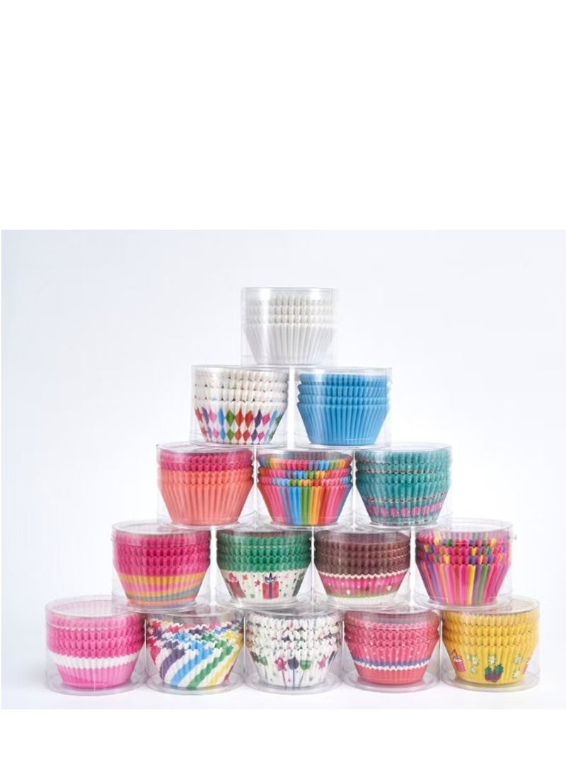 100Pcs/set  Cupcake Baking Paper Cases Cake Box,Disposable Muffins Baking Cupcake Mould 6.8x5x3cm - Chocolate Cake - Image 4