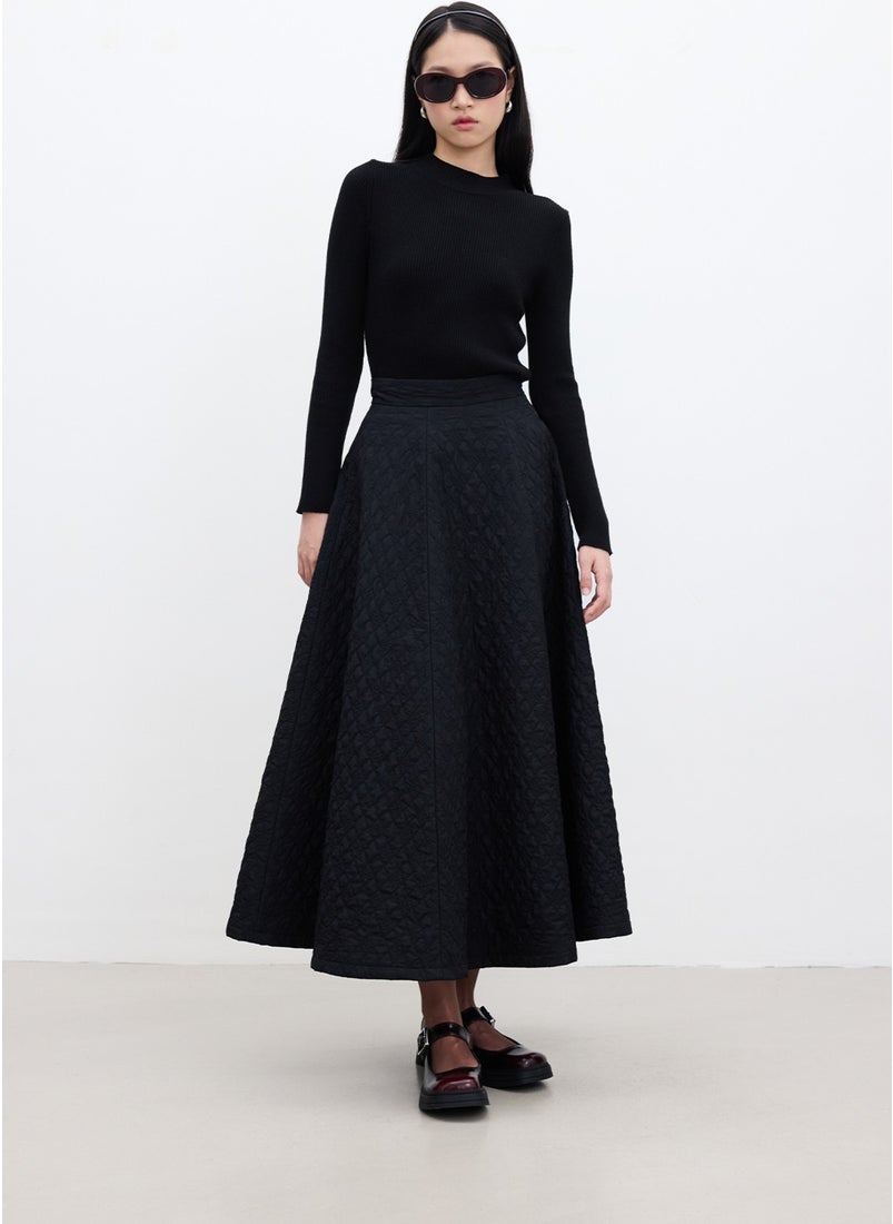 Manuka Quilted Wide Neck Black  - Image 3