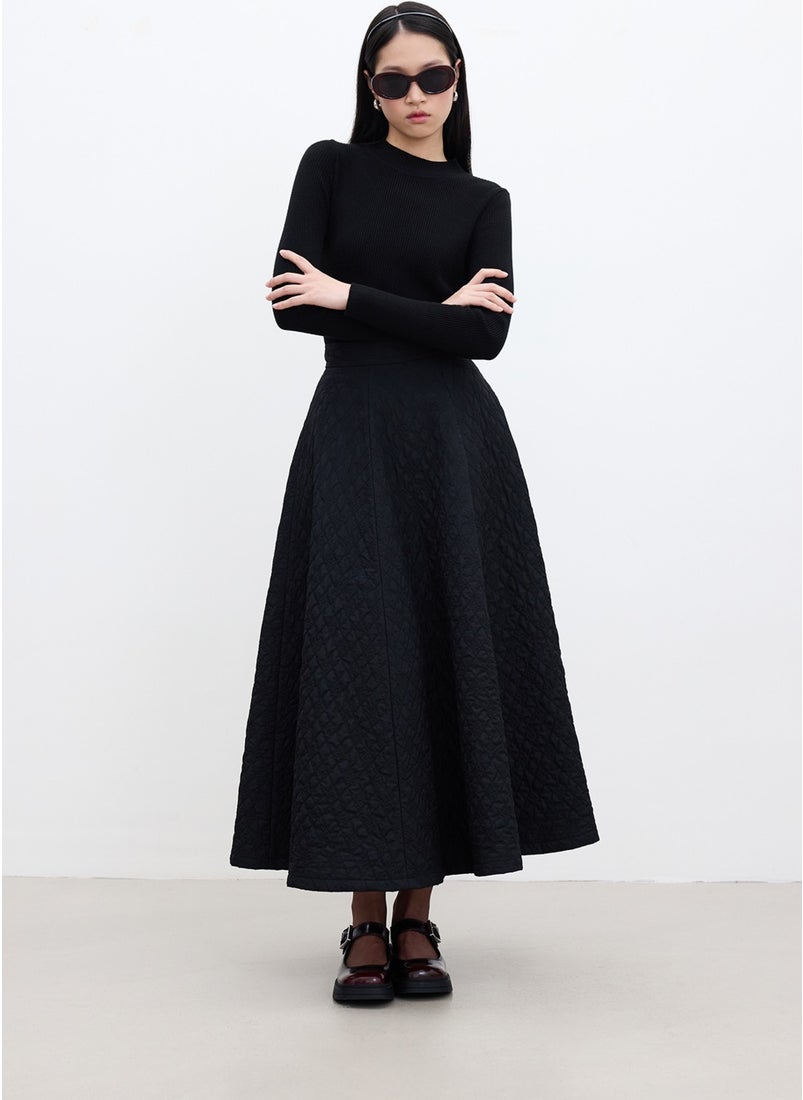 Manuka Quilted Wide Neck Black  - Image 2