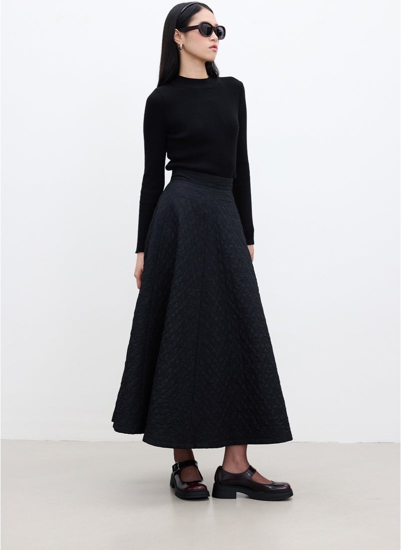 Manuka Quilted Wide Neck Black  - Image 4