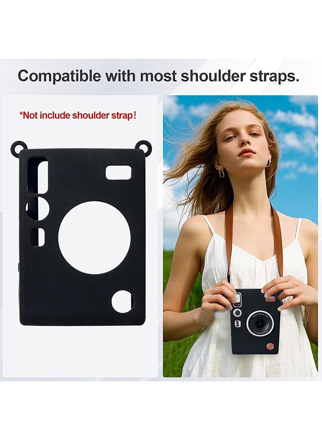 O Ozone Silicone Case for Fujifilm Instax Mini EVO Instant Camera – Soft Rubber Protective Cover, Slim Fit & Lightweight, Shockproof Skin for Mini EVO- Black  - Image 4