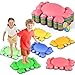 TOPNEW Crab Balance Stepping Stones for Kids 6PCS NonSlip Jumping Step Stones Toddler Floor River Stones Balance Blocks for Kids Coordination Motor Skills Indoor Outdoor Play Sensory Toys Pastel Color - Image 2