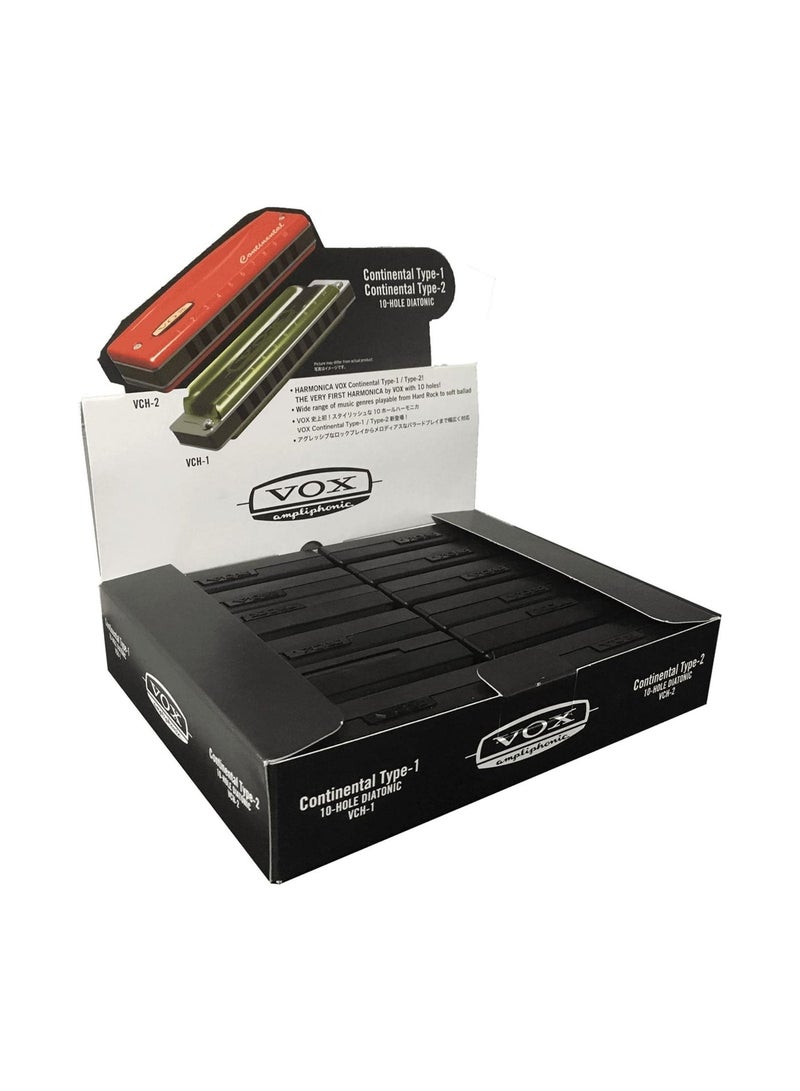 VOX VCH-MIX | Harmonica | 10-Hole Diatonic | C Major | Red - Image 1