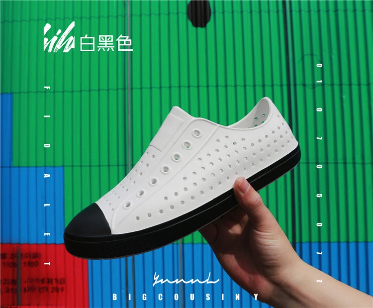 Luchi Men'S Clogs, Closed-Toe Sandals, Water-Resistant Beach Hollow Shoes, Summer Breathable Non-Slip Korean Style - Image 1