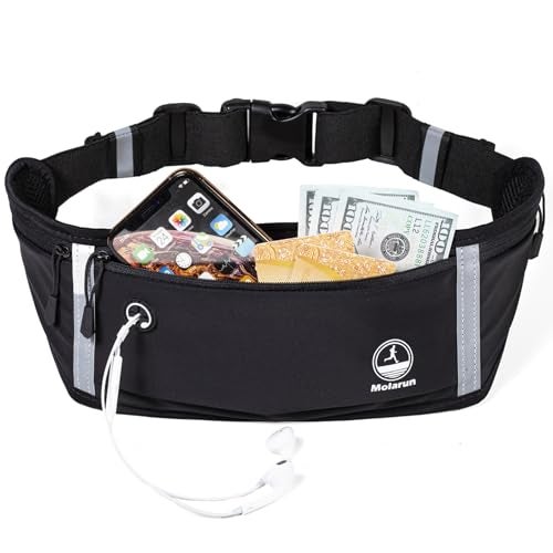 Molarun Slim Running Belt Fanny Packs for Men Women, Waist Pack Running Phone Holder Money Belt - Image 2