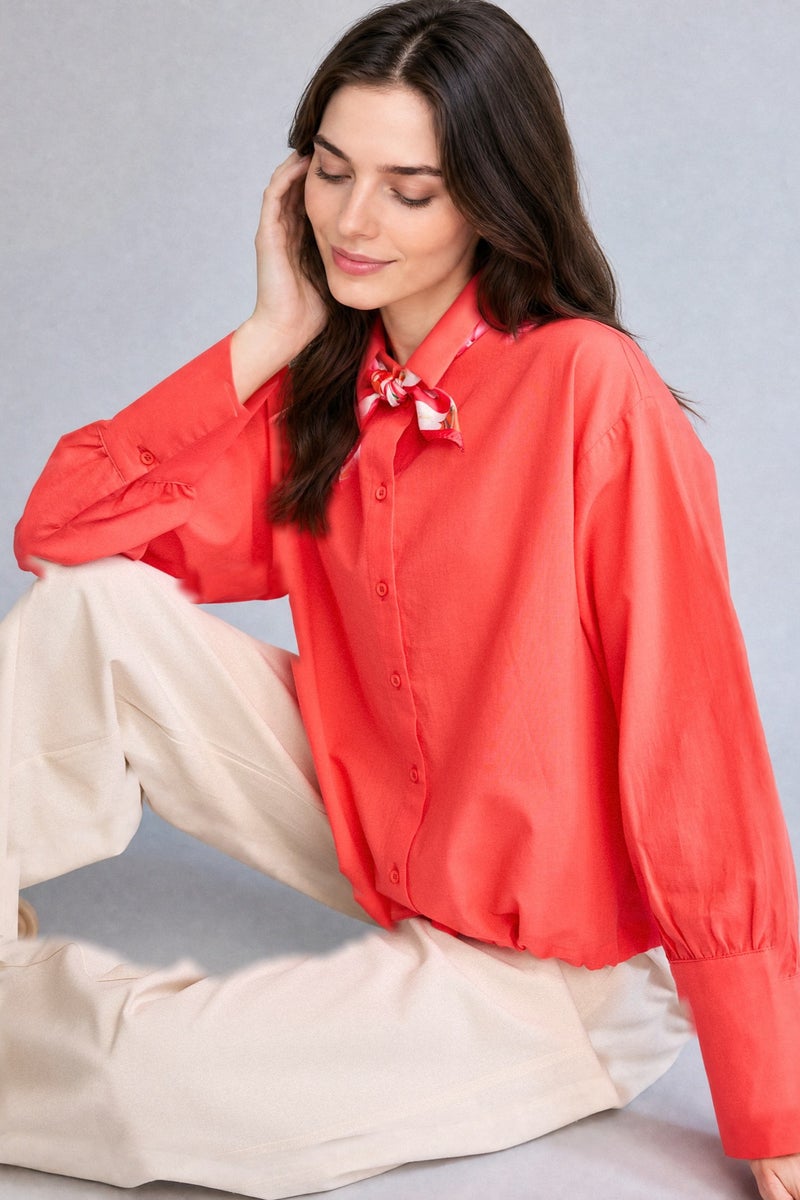 DeFacto Red Woman Regular Fit Voile Red Tunic Casual - Image 1
