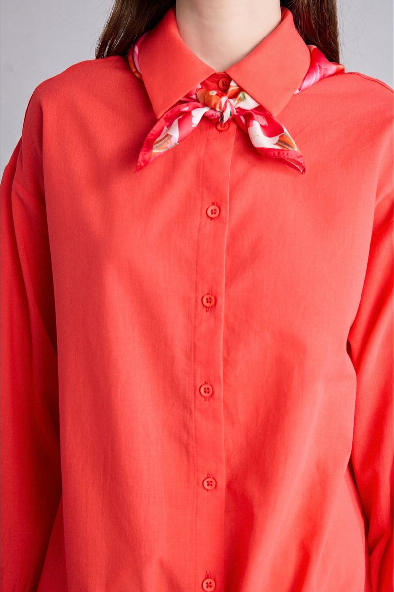 DeFacto Red Woman Regular Fit Voile Red Tunic Casual - Image 4