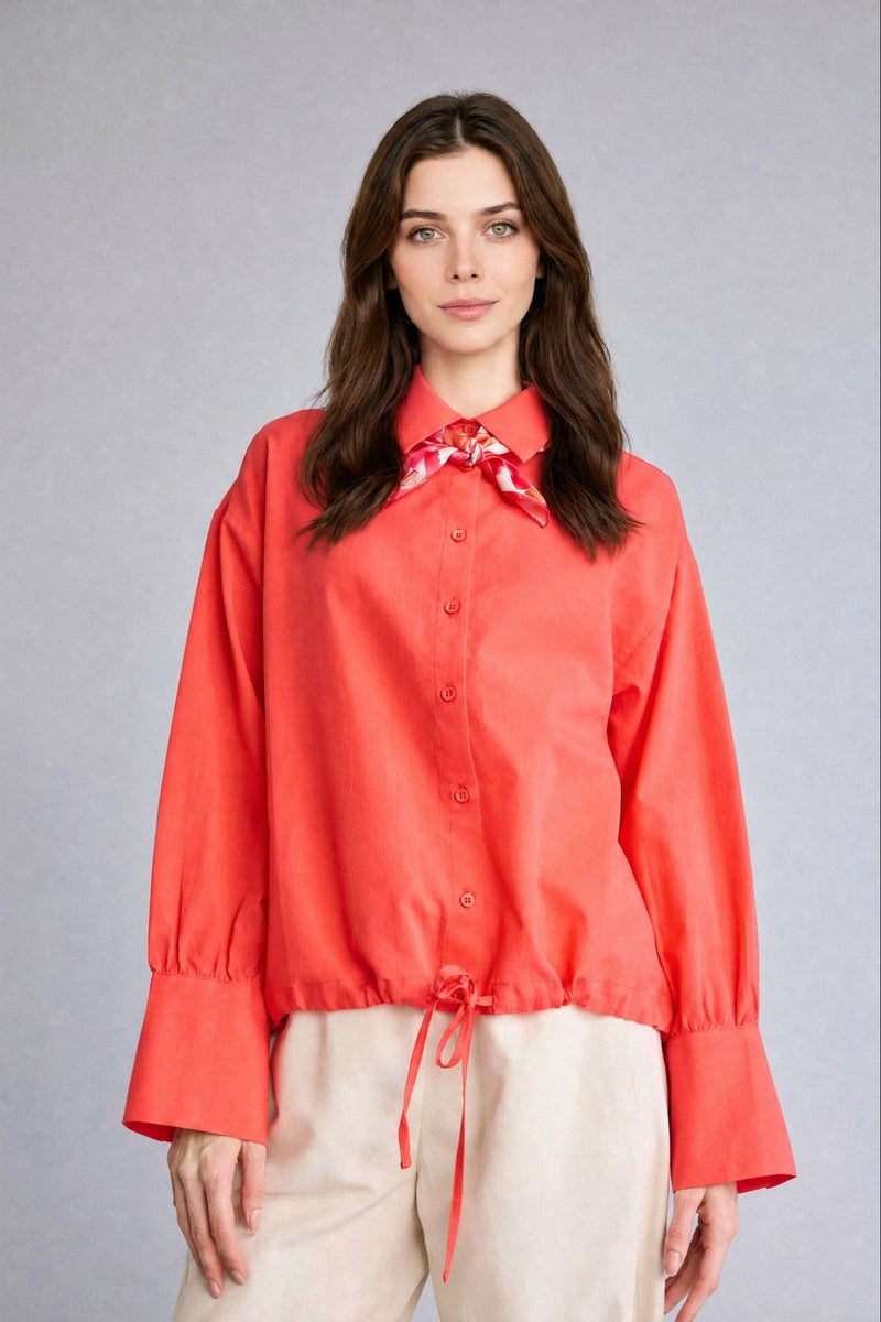 DeFacto Red Woman Regular Fit Voile Red Tunic Casual - Image 3