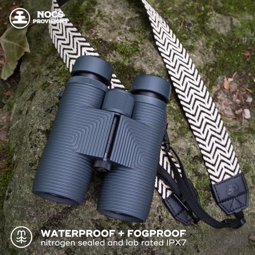 Nocs Provisions Pro Issue 10x42 Compact Fogproof Waterproof Binoculars for Adults & Kids, 10X Magnification, Wide View Multi-Coated Lenses for Bird Watching, Hunting & Stargazing - Talus Gray - Image 4