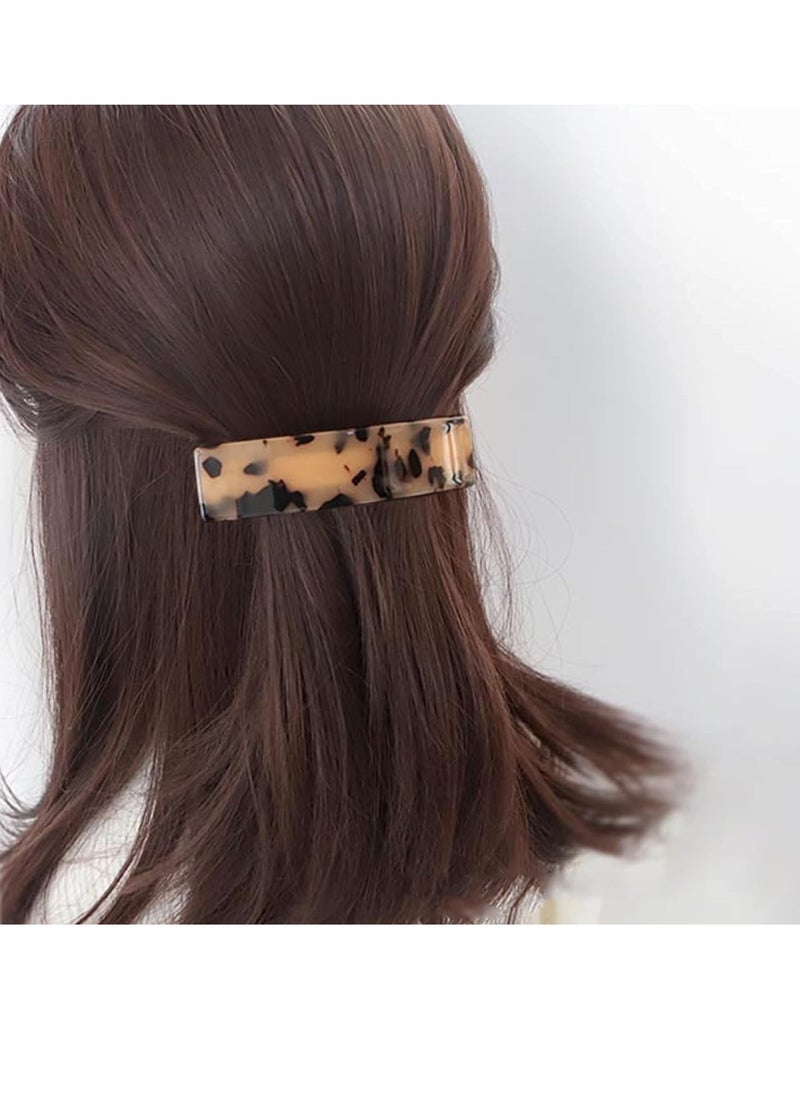 Jay Tortoise Shell Hair Barrettes for Women Ladies,Elegant French Design Barrettes Tortoise Shell Automatic Hair Clip for Medium and Thick Hair, barrettes for thick hair  - Image 2