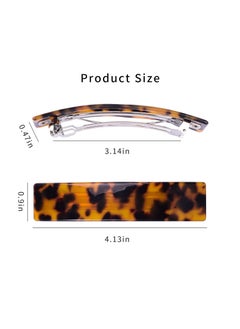 Jay Tortoise Shell Hair Barrettes for Women Ladies,Elegant French Design Barrettes Tortoise Shell Automatic Hair Clip for Medium and Thick Hair, barrettes for thick hair  - Image 3