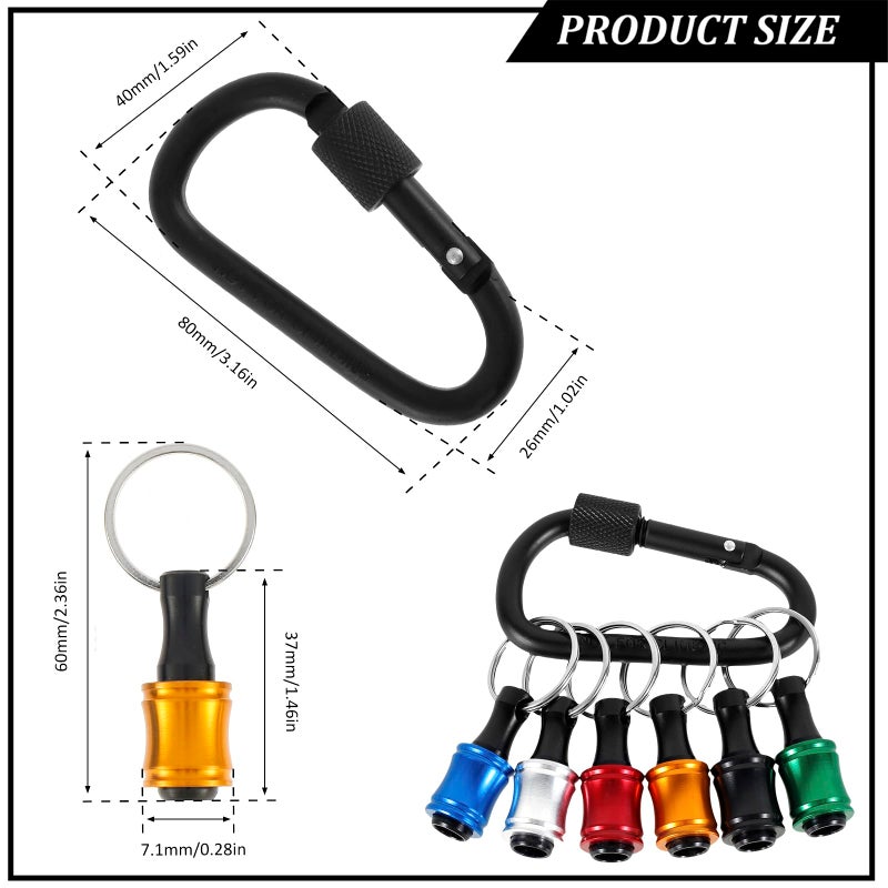 FALESOUL 18PCS 1/4 Inch Hex Shank Screwdriver Bits Holder for Impact Driver Drill Bit Keychain Extension Bar, Drill Fast Change Hand-held Bit Holder for Screwdrivers, Flexible Drill Bit Extension Set (18pcs) - Image 4