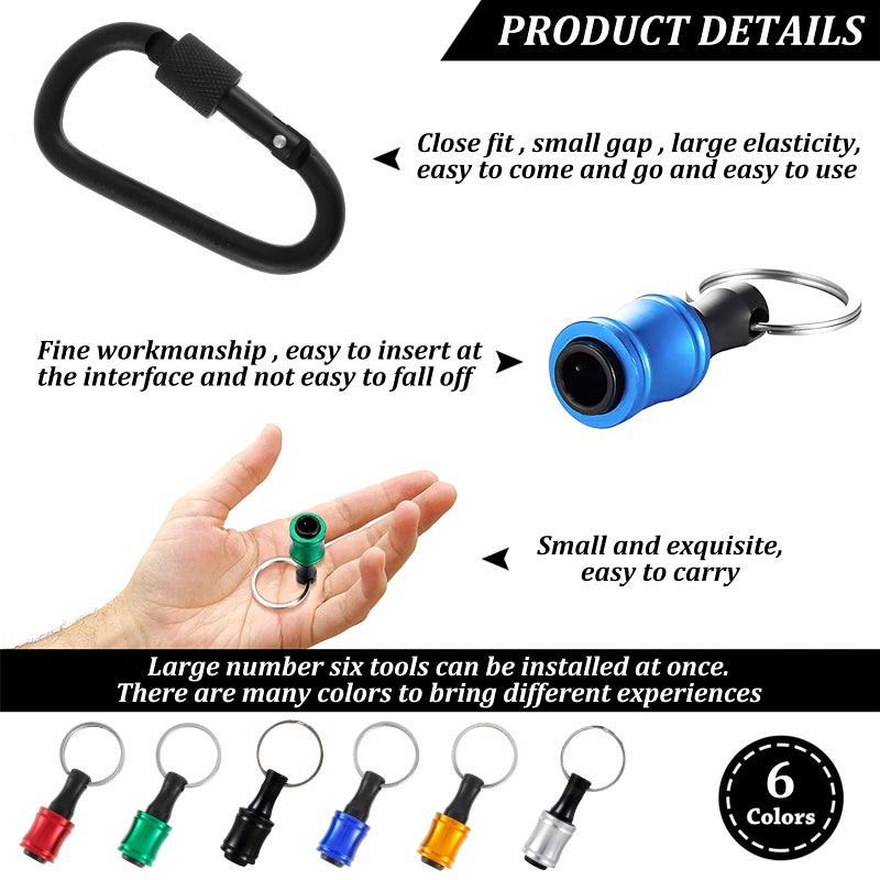 FALESOUL 18PCS 1/4 Inch Hex Shank Screwdriver Bits Holder for Impact Driver Drill Bit Keychain Extension Bar, Drill Fast Change Hand-held Bit Holder for Screwdrivers, Flexible Drill Bit Extension Set (18pcs) - Image 2
