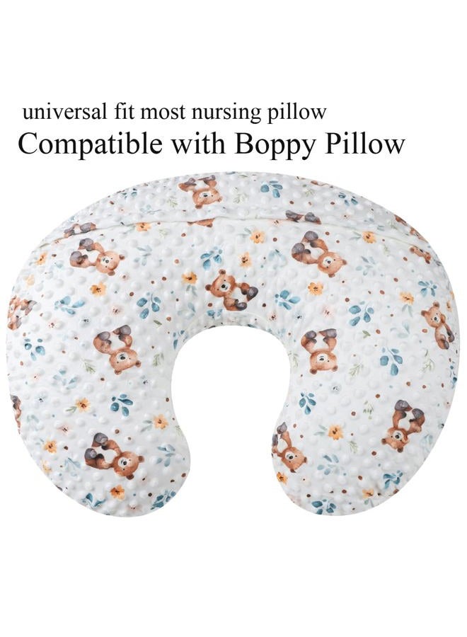 Bilokonda Dot Nursing Pillow Cover Set 2 Pack Nursing Pillow Slipcovers, Ultra Soft Compatible with Boppy Pillow,Standard Pillow for Baby Boy Girl Light Coffee, Bear - Image 4