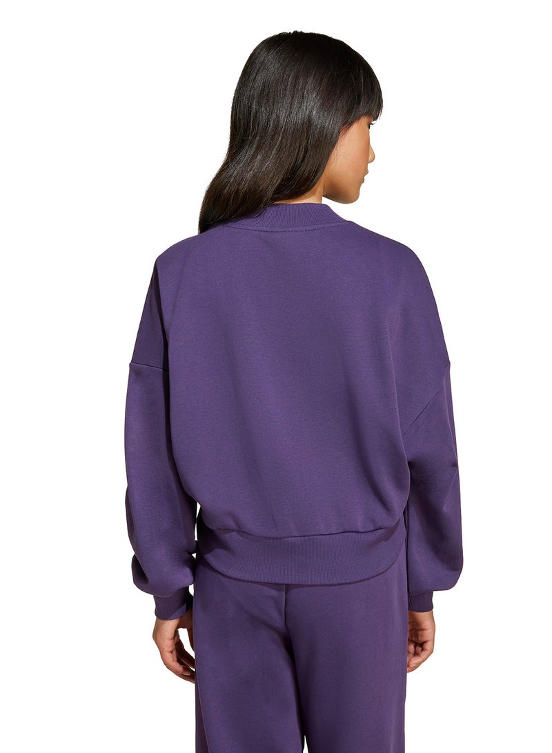 adidas هودي أساسي للموسم الدراسي بتصميم حروف جامعية للأطفال - Image 2