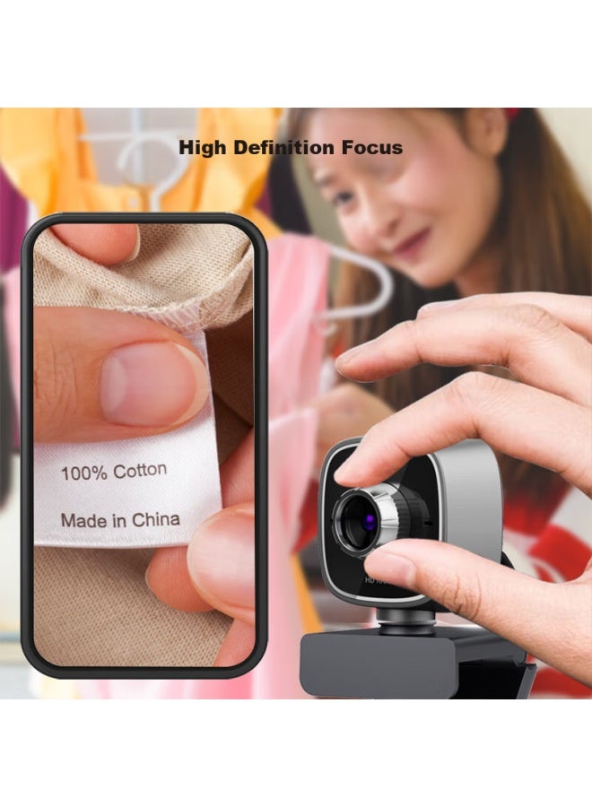 Gesobyte C308 1080p Hd Camera With Face Recognition For Hotel Id Verification, Driving School Exams, Video Conferencing, Online Cl, Home Computers, Laptops, Desktops, Usb Plug And - Image 2