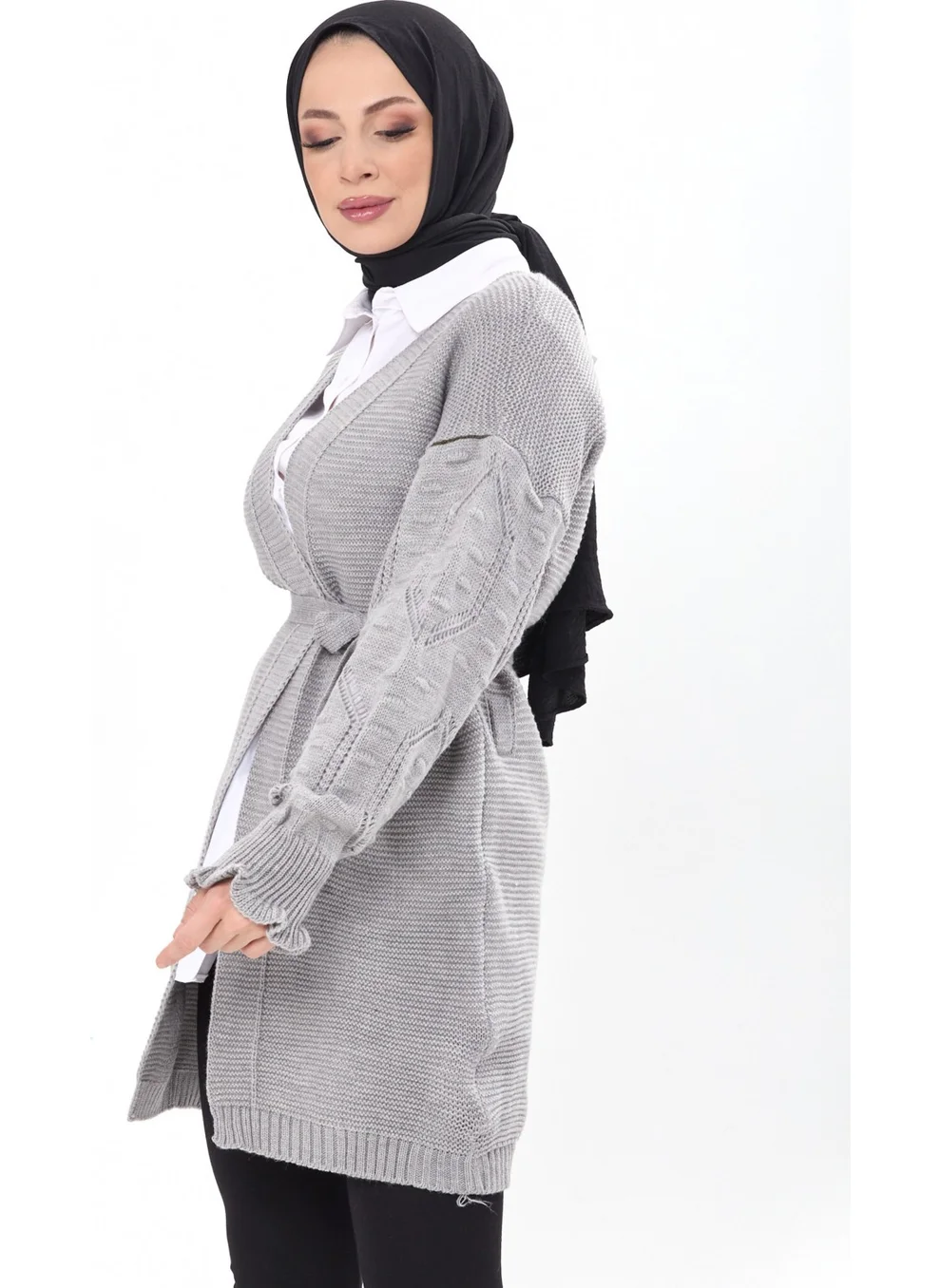 Tofisa 23920-GRI Knitwear Cardigan